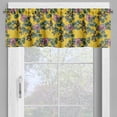 thumbnail image 4 of Ambesonne Floral Valance & Curtain, Flowers on a Yellow Backdrop, 55"x36", Earth Yellow Pink and Green, 4 of 7