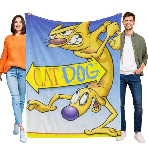 CatDog Throw Blanket Gifts for Fans Lover Girls Boys Women Present Hoodie Him Bed 60"x80"