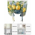 thumbnail image 6 of Tropical Lemon Tie Up Curtains for Window, Thermal Insulated Balloon Shade Adjustable Rod Pocket Curtains Valance Panels for Kitchen Bathroom Cafe 46 x 63 Vintage Summer Botanical, 6 of 6