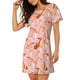 thumbnail image 2 of Fotbe Pink Cockatoo Birds Bata de Dormir para Mujer con Estampado, Camisón de Algodón de Manga Corta, Ropa de Dormir Casual, 2 of 6