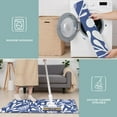 thumbnail image 6 of Blue Floral and Leaf Pattern Kitchen Rugs Sets Of 3,Kitchen Runner Rugs Non Skid Washable,Decorative Kitchen Floor Mats for Kitchen,Sink,Laundry,17"x30"+ 17"x47" + 17"x59", 6 of 6