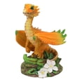 thumbnail image 2 of Fantasy Green Thumb Fruity Vitamin Orange Dragon Statue Fairy Garden Collectible, 2 of 6