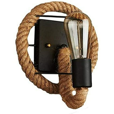 

Vintage Wall Lamp American Rope Industrial Lamp Personality Bar Iron Wall Lamp Loft Aisles Wall Lights(No )