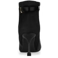thumbnail image 4 of BLISSFUL STEP Women's Pointed Toe Side Zip Stiletto Heel Ankle Boot, 4 of 7