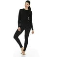 thumbnail image 4 of Women's 100% Cotton Waffle Knit Thermal Long Johns Underwear Top&Bottom 2PCs Set, 4 of 6