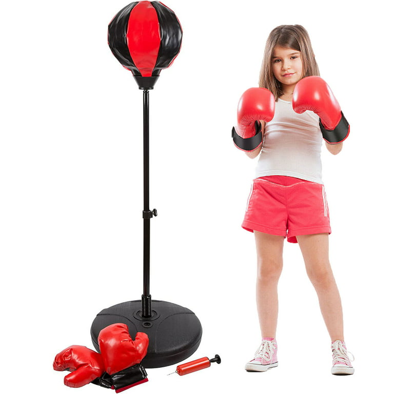 Punching Bag for Kids and Adults Boxing Set with Adjustable Standing Base,  Boxing Gloves, Hand Pump, Height Adjustable Boxing Bag Toys, Easy Assembly
