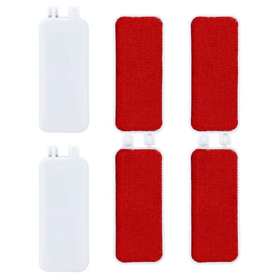 LELE LIFE 4 Pack Travel Lint Brush for Clothes, Foldable Reusable Lint Roller Travel Size Small,  2-Sided Mini Portable Pet Hair Remover for Purse Pocket Car, White