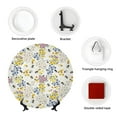 thumbnail image 4 of Easygdp Wildflower Honeybee Bone China Decorative Plate Ceramic Dinner Plates Art Crafts with Display Stand-6in, 4 of 6