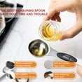 thumbnail image 7 of Magnetic Measuring Spoons Set, Dual Sided, Stainless Steel, Fits in Spice Jars (8Pcs-Black), 7 of 7