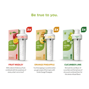 Cirkul Verda Flavor Cartridge Variety Pack, 6-Pack (2 Orange Pineapple, 2 Fruit Medley, 2 Cucumber Lime)