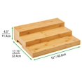thumbnail image 3 of mDesign Bamboo Wood Expandable Spice Rack Adjustable Organizer - Natural, 3 of 8