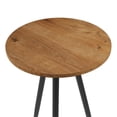 thumbnail image 4 of Pemberly Row 16" 3-Leg Glam Wood Side Table - English Oak / Black, 4 of 6