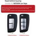 thumbnail image 2 of Fold Key Fob Cover Fit for Nissan Soft TPU Key Case Keychain Key Shell Key Holder Bag Accessories 2 buttons, 2 of 7