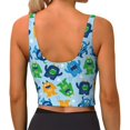 thumbnail image 2 of Yiaed Cartoon Monster Print Ladies Waistcoat Women Sports Vest Vest Sports Women Sports Top Yoga Vest for women-Small, 2 of 8