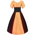 thumbnail image 7 of Medieval Costume Women, Renaissance Costume Women, Cosplay Dress, Women's Medieval Renaissance Costume Cosplay Over Dress Halloween Vampire Bride Costumes Dress for Women, Yellow M, 7 of 7