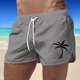 thumbnail image 1 of WILLBEST Pantalones Cortos Deportivos de Verano para Hombre, de Talla Grande, A La Moda, Informales, para Viajes, con Estampado de Cocoteros, para Playa, 1 of 3