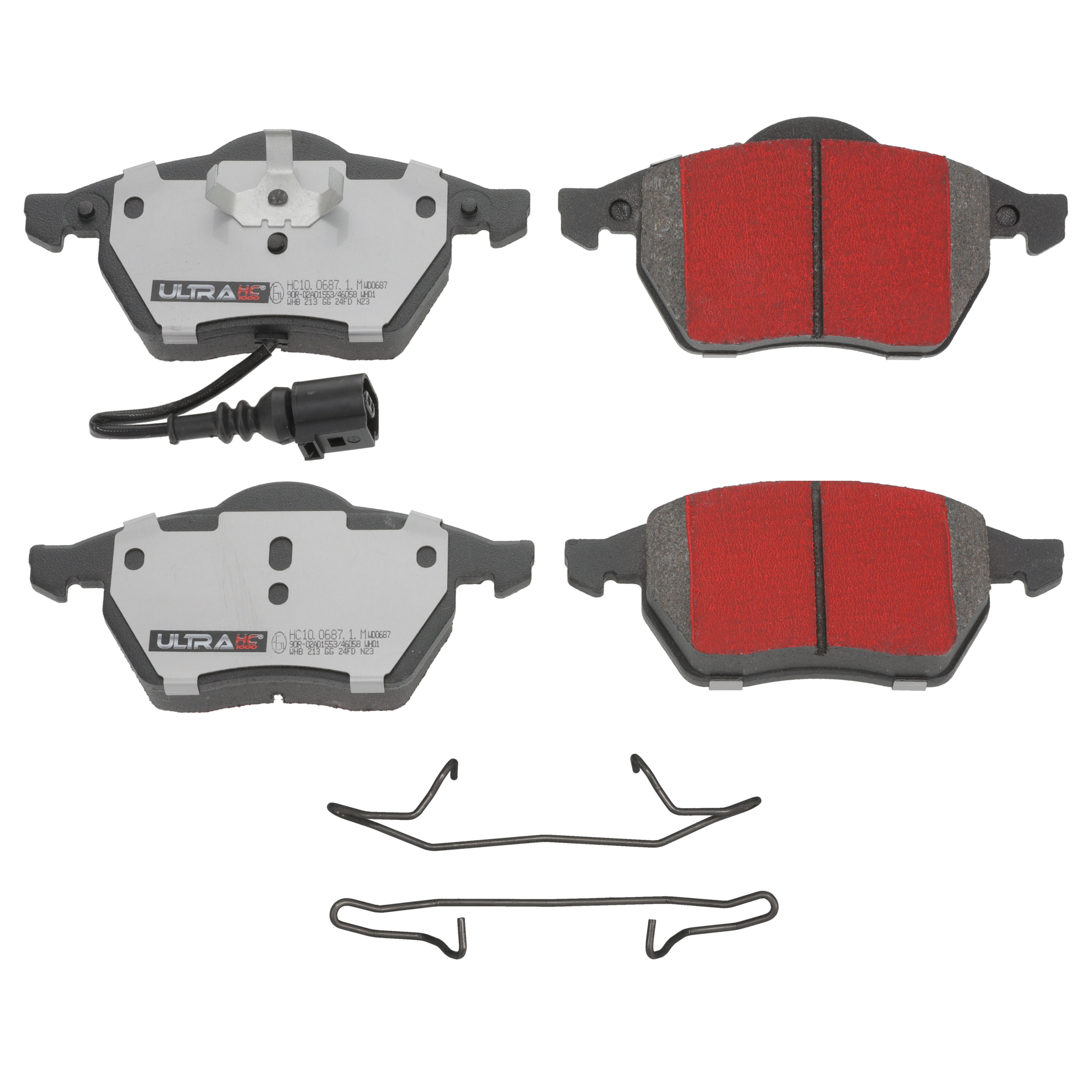 Ultra HC 1000 Brake Pad Set, Front HC10.0687.1.M, Volkswagen Jetta 2005-1999