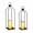 Black, variant on 12" & 15"Modern Metal Lanterns Set of 2,Farmhouse Decorative Lantern with  Flameless LED Candles&Timer Flickering,Outdoor & Indoor Hanging/Table Lantern for Patio, Garden, Porch,