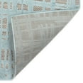 thumbnail image 5 of Trans-Ocean Imports RTO58703704 Liora Manne Rialto Grid Indoor & Outdoor Rug&#44; Aqua - 4 ft. 10 in. x 7 ft. 6 in., 5 of 6
