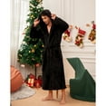 thumbnail image 5 of VULCANODON Mens Robe Big and Tall with Hood,Full Length Plush Robe for Men Long Fleece Bathrobe（Black, Small-Medium）, 5 of 6