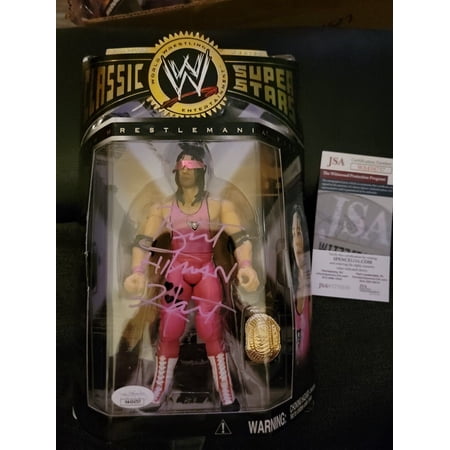 WWE Classic Superstars BRET HART Wrestlemania VIII Figure JAKKS signature JSA
