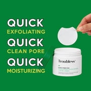 Troubless Clear Toner Pad with Tea Tree 4-Terpineol, Exfoliating & Pore Cleansing Facial Toner Pads