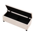 thumbnail image 5 of Aukfa 43" Storage Ottoman Bench with Gold Legs, Linen End of Bed Bench for Bedroom & Entryway,Beige, 5 of 7