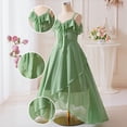 thumbnail image 5 of Bobifish Toddler Girls Formal Dress Sweetheart Neck Sleeveless Layered Long Party Dress Children Bridesmaid Flower Girls Dresss, 5 of 9