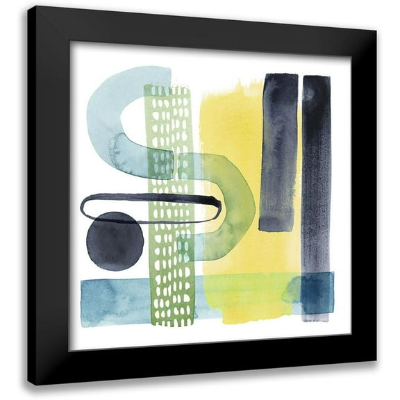 Popp, Grace 12x12 Black Modern Framed Museum Art Print Titled - Refractions II