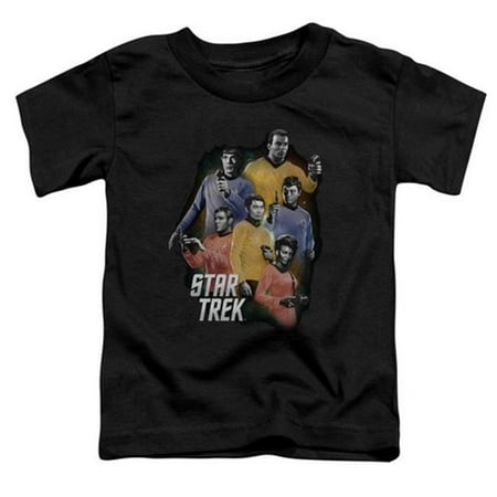 

Trevco Star Trek-Galaxy Glow - Short Sleeve Toddler Tee - Black- Small 2T