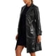 thumbnail image 4 of Abrigos de cuero sintético para mujer INSPIRE CHIC con cuello de muesca, abotonados, abrigo largo de invierno, negro, talla S, 4 of 6