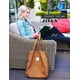 thumbnail image 4 of Corduroy Tote Bag for Women Girls Large Reusable Carry Shoulder Bag with Inner Pocket A-Black, 4 of 4