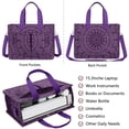 thumbnail image 2 of Mandala Canvas Tote Bag for Women with Compartments, Large Classic Teacher Student Shoulder Bag Nurse Purses Crossbody Bags Work Laptop Book Bag Satchels Handbags, 2 of 6