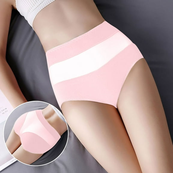 Mingw Womens Underwear Women's Solid High Waist Tummy Controlling Underwear Sexy Briefs