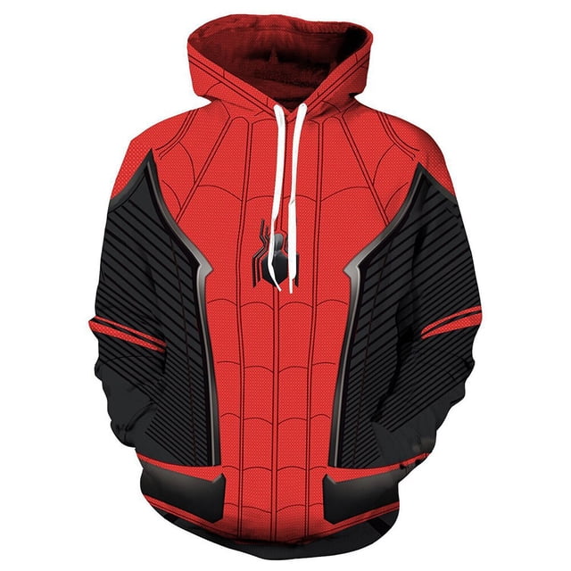 Marvel Superhero Cosplay Men's Zip Up Jacket, Homecoming Scarlet Spider, Zip Up Hoodies, Far From Home Hoodies, Hooded, Boys xuanjing unisex