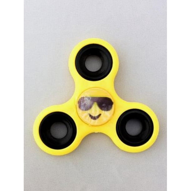 Hand Spinner Fidget Spinners Emoji Yellow Sunglasses limited Toy Stress Reducer Ball Bearing - May help with ADD, ADHD, and Autism Adult Children -