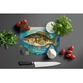 thumbnail image 3 of Smallmouth Bass Glass Cutting Board Large 12 in x 15 in, 3 of 5