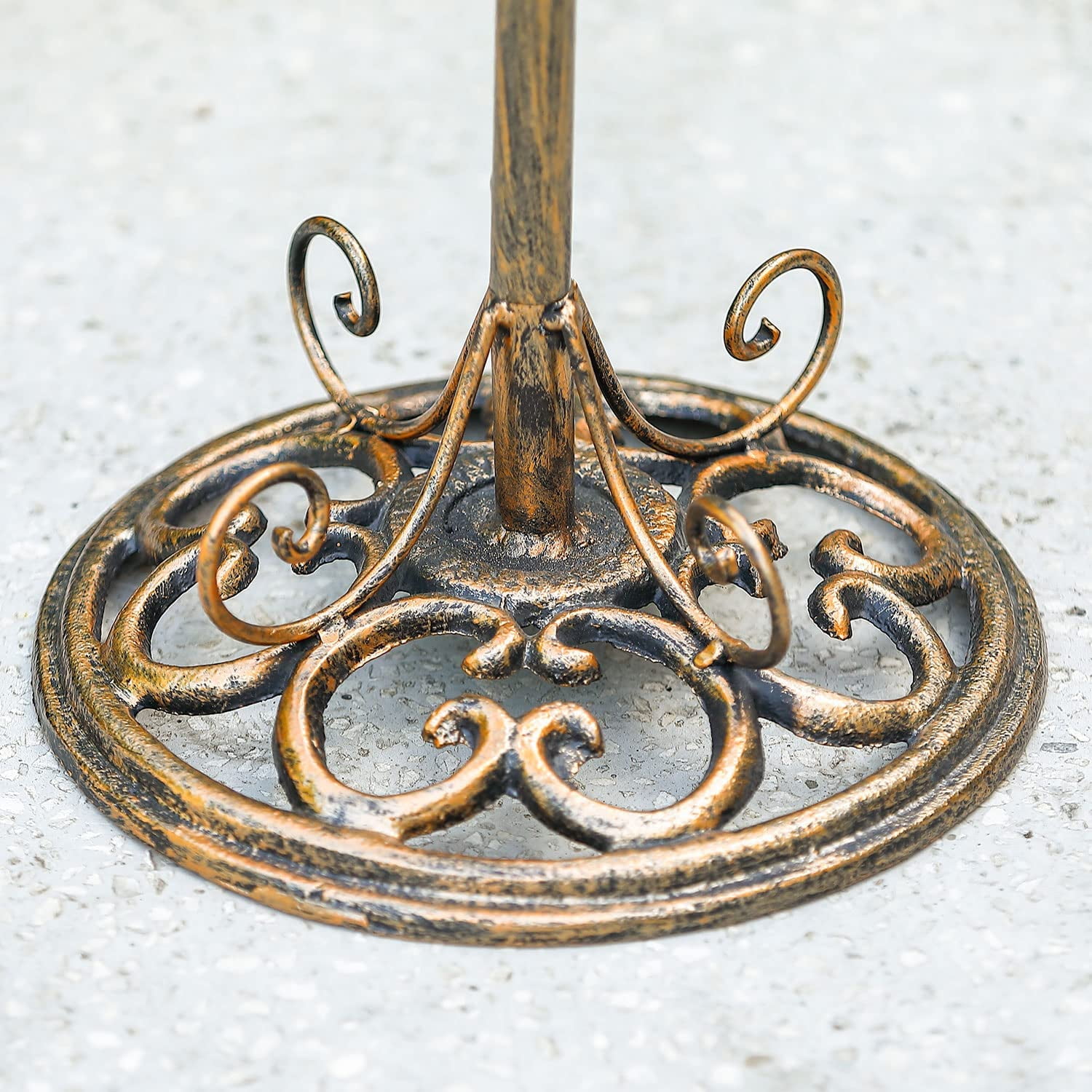 Cast Iron Pedestal Bird Bath, Bird Baths for Outdoors, Seed Tray Garden Yard Decoration