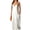 White, variant on Qiopertar Bohemian Sleeveless V-Neck Backless Dress for Women Boho Print Maxi Dress Casual Vacation Beach Party Off Shoulder Slit, Green 3XL
