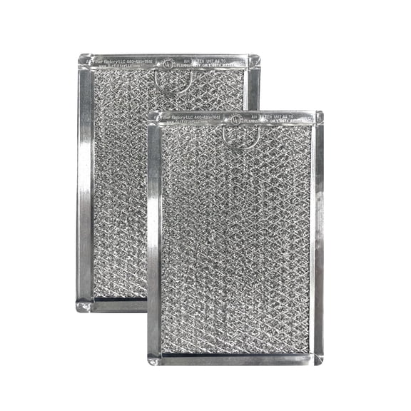 Air Filter Factory Replacement for GE WB06X10654, WB06X10359, WB02X25388, WB02X32793, PS228019 Microwave Oven Aluminum Grease Filter 2-Pack