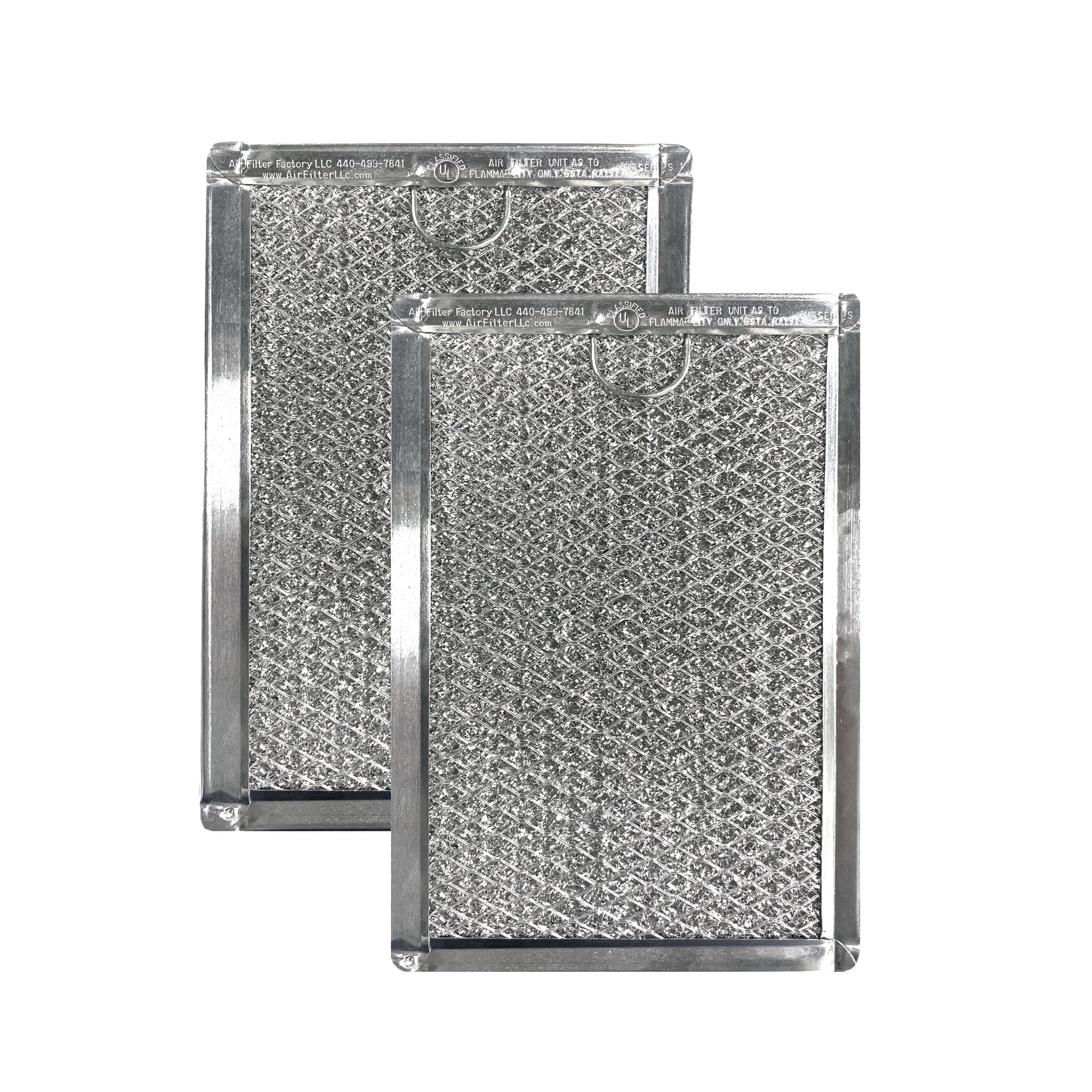 Air Filter Factory Replacement for GE WB06X10654, WB06X10359, WB02X25388, WB02X32793, PS228019 Microwave Oven Aluminum Grease Filter 2-Pack