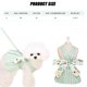 thumbnail image 2 of Vestido de perro lindo vestido de perro a cuadros arnés conjunto de correa para perros pequeños medianos gatos niña verde verano ropa para mascotas Bowknot cachorro princesa vestidos traje de fiesta, 2 of 5