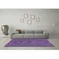 thumbnail image 3 of Ahgly Company Machine Washable Indoor Rectangle Solid Purple Modern Area Rugs, 7' x 10', 3 of 4