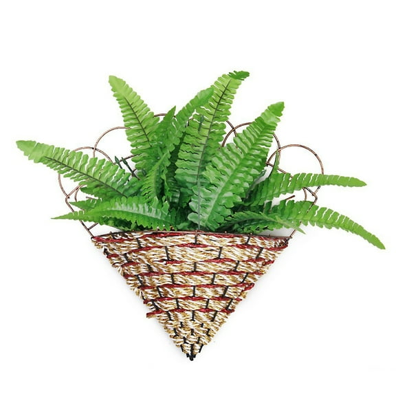 CATIEBYE Plastic Artificial Fern Plant for Wedding Home Decor 7 Branches 21 Leaves