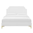 thumbnail image 6 of Modway Sienna Performance Velvet Full Platform Bed in White, 6 of 10
