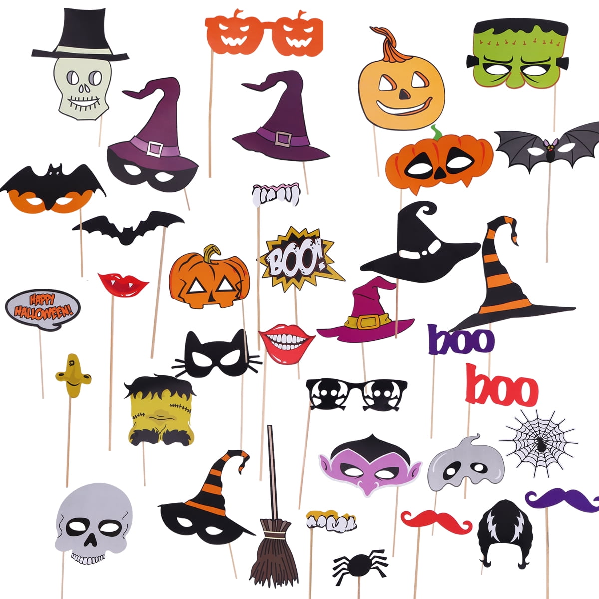 Hemoton 13pcs Halloween Party Photo Props Ghost Festival Horror Decorative Props Halloween Photo Booth Props Party Supplies Walmart Com
