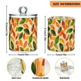 thumbnail image 5 of Yayeee 2 Pack Qtip Holder Bathroom Cotton Swab Canister with Lid Clear Dispenser Set, Green Retro Autumn Leaves, 5 of 6