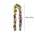 thumbnail image 2 of Mardi Gras Feather Hanging Decorations,70 Inch Colorful Wool Strips Fluffy Feathers Mardi Gras Accessory,Mardi Gras Carnival Party Colored Strips Garland Carnival Colored Strips Decoration, 2 of 6