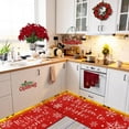 thumbnail image 5 of Christmas Snowflake Kitchen Rugs Sets of 2 Non Slip Kitchen Mats for Floor Anti Fatigue Red Kitchen Floor Mats Waterproof Xmas Comfort Standing Mat for Kitchen Sink Home Office, 5 of 6