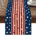 thumbnail image 4 of Nmdmisc 4th of July USA Stars Stripes Patriotic Table Runner,Red Blue USA Independence Memorial Day Kitchen Dining Table Decor,Labor Day Home Decoration Party Supply 13 x 72 Inch, 4 of 6